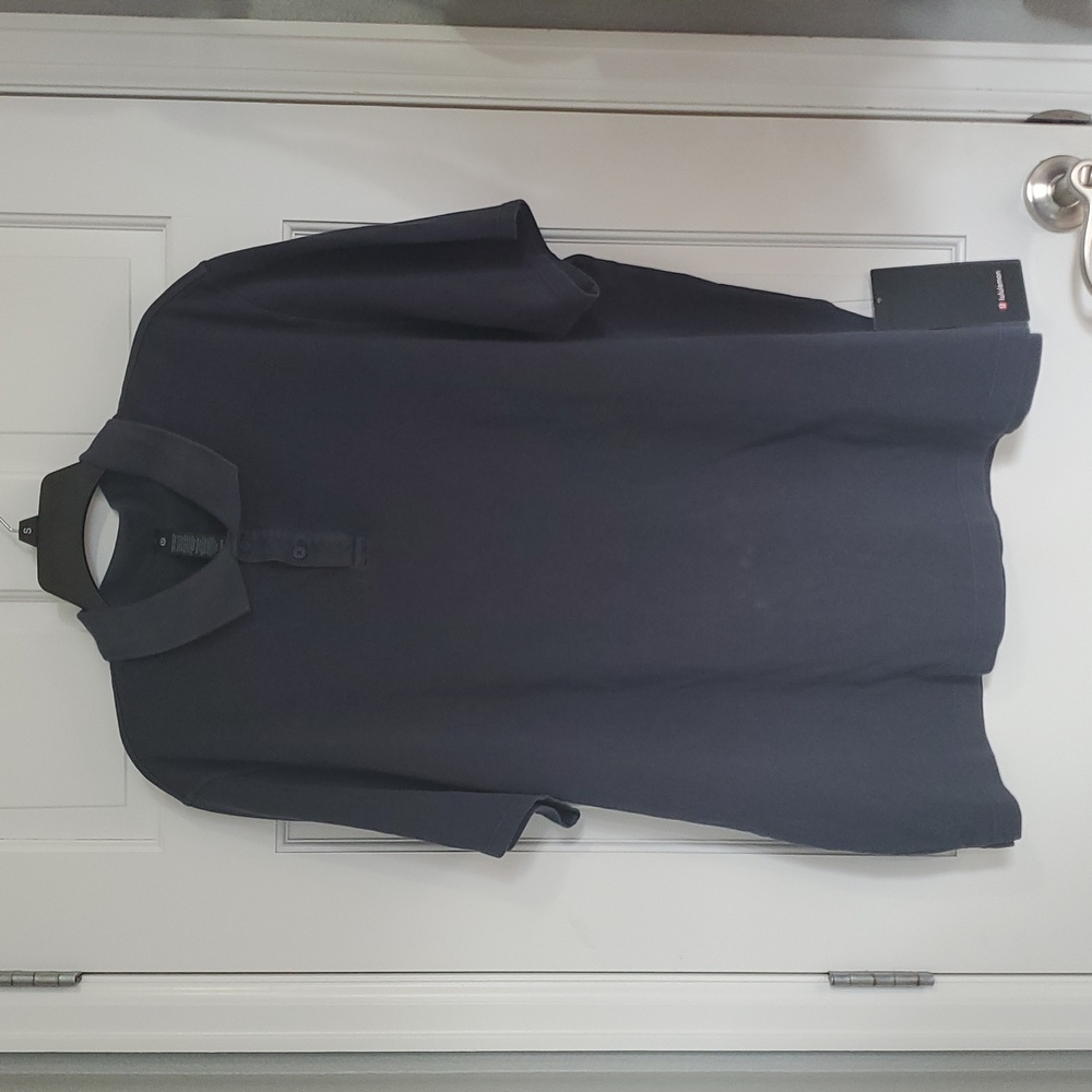 NWT Lululemon Cotton Pique Short Sleeve Polo To Dye For Dark Washed Night XXL